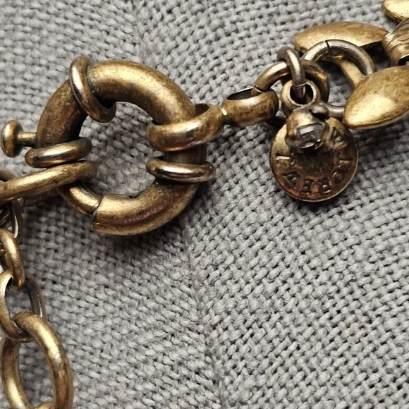 [J. CREW] Rare Vintage Multi Color Crystal Bib Statement Necklace □■ Rose Accent - Picture 5 of 16